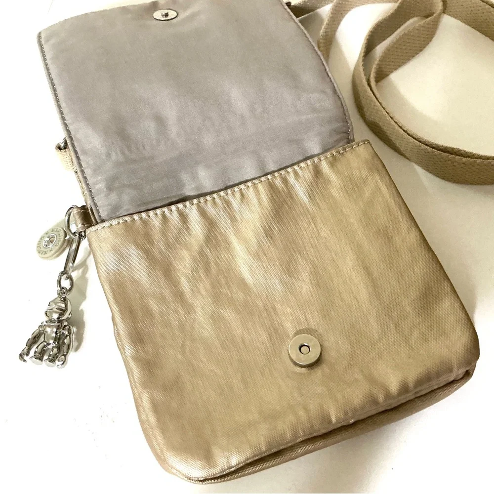 Kipling Eldorado Crossbody Organizer Bag Toasty Gold